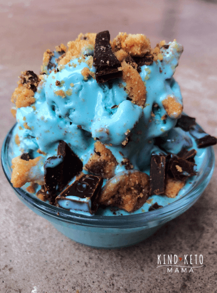 Keto Ice Cream Recipe: Cookie Monster Flavor 🍦💙-HighKey
