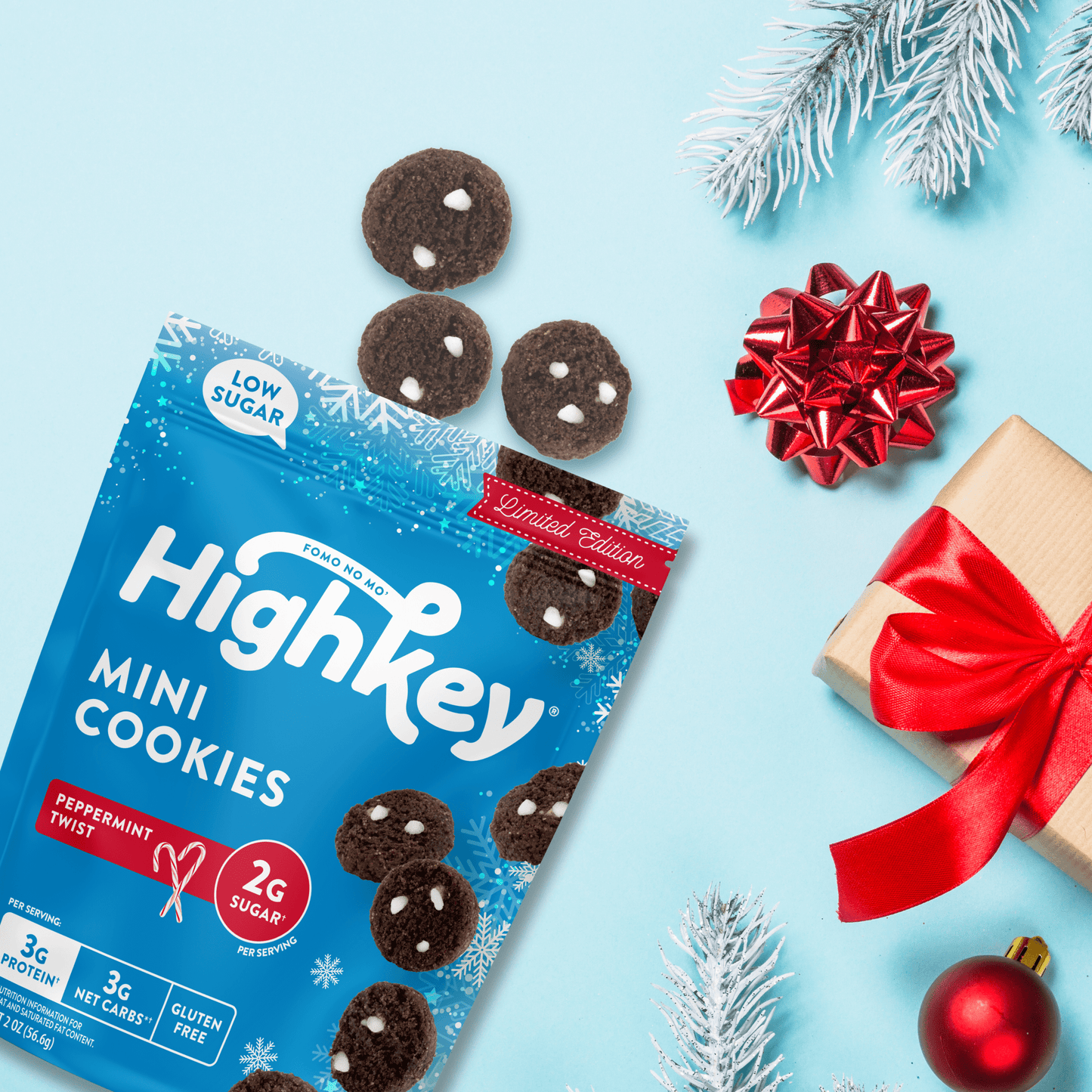 Mini Cookies: Peppermint Twist (3 Pack - 2 oz bags)