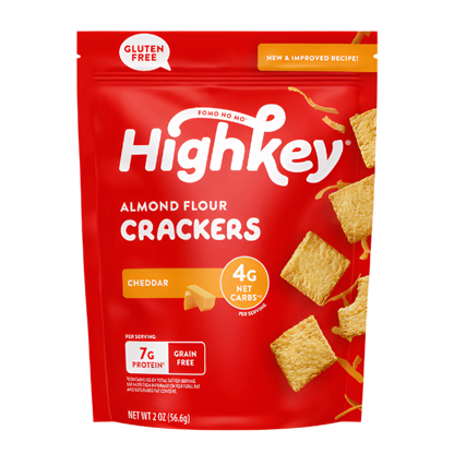 Highkey Almond Flour Cheddar Crackers almond flour low carb grain free