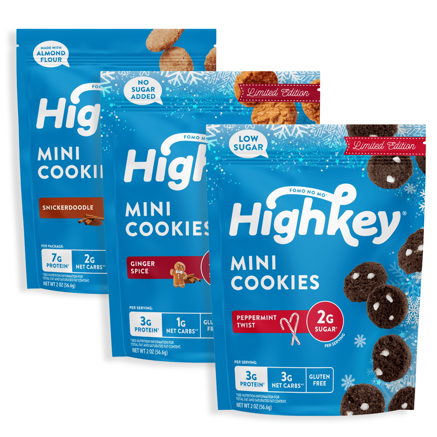 Mini Cookies: Holiday Variety (3 Pack - 2 oz bags)
