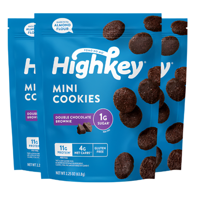 HighKey Double Chocolate Brownie Mini Cookies low carb gluten free