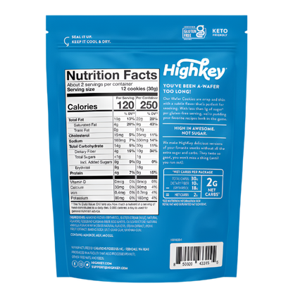 highkey vanilla wafters keto friendly gluten free low carb made with almond flour