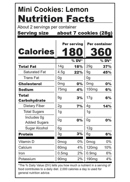Mini Cookies: Lemon (3 Pack - 2 oz bags)