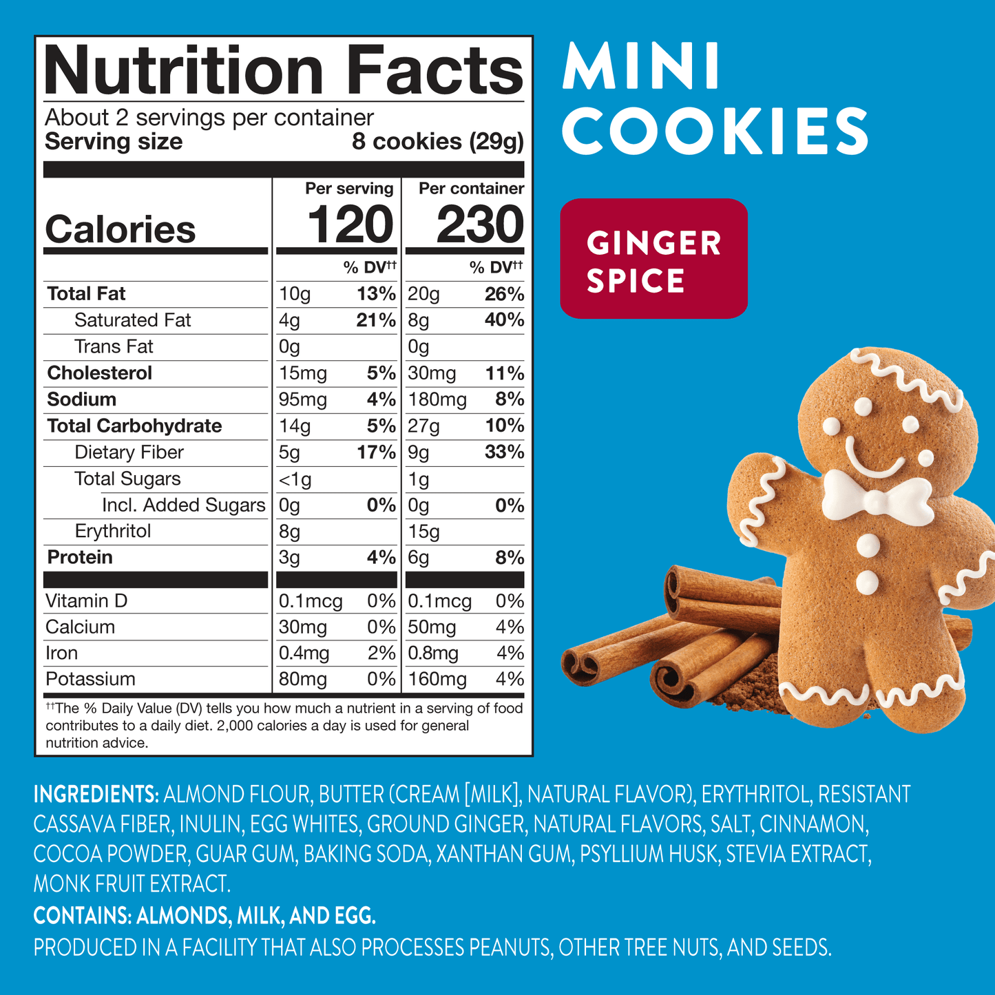 Mini Cookies: Ginger Spice (3 Pack - 2 oz bags)