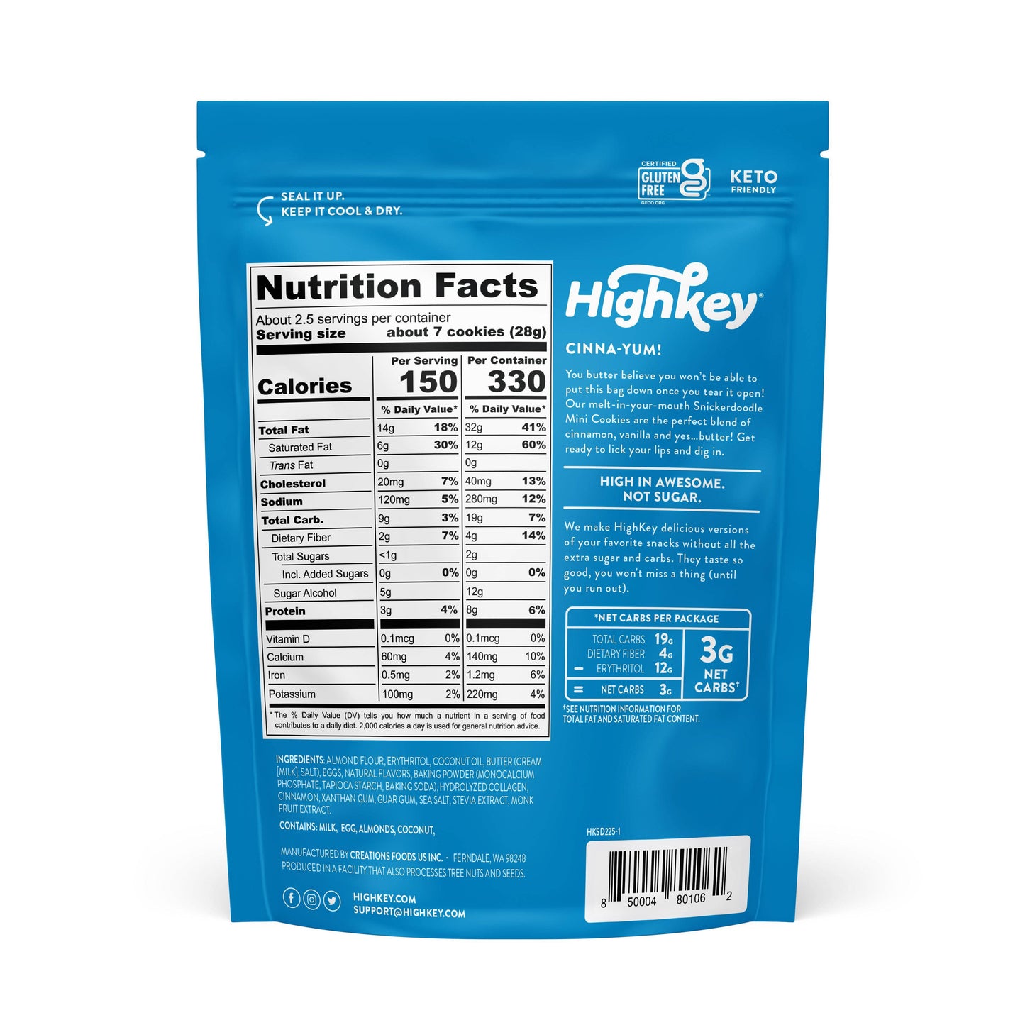 Mini Cookies: Snickerdoodle (3 Pack - 2.25 oz bags)