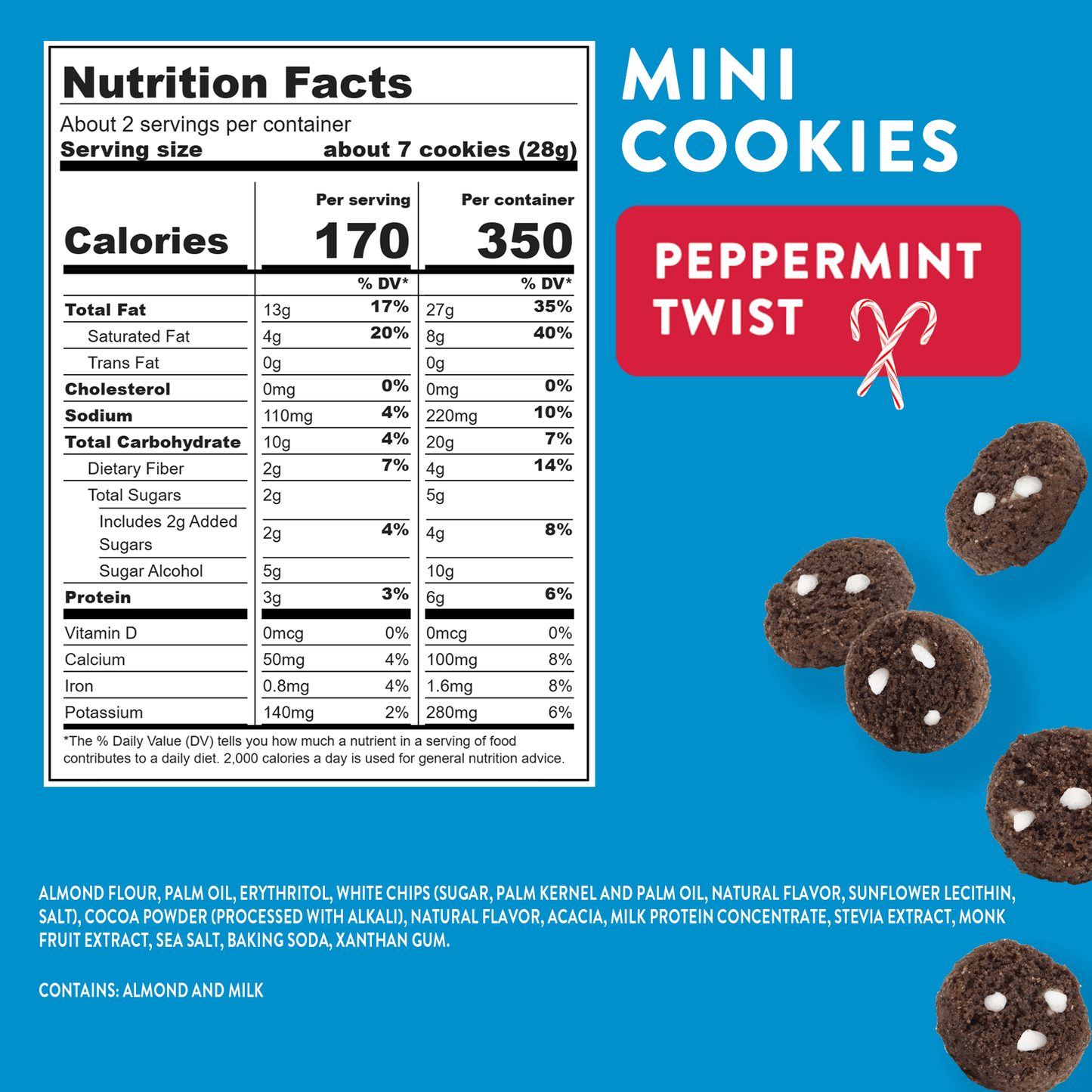 Mini Cookies: Peppermint Twist (3 Pack - 2 oz bags)