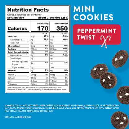 Mini Cookies: Peppermint Twist (3 Pack - 2 oz bags)