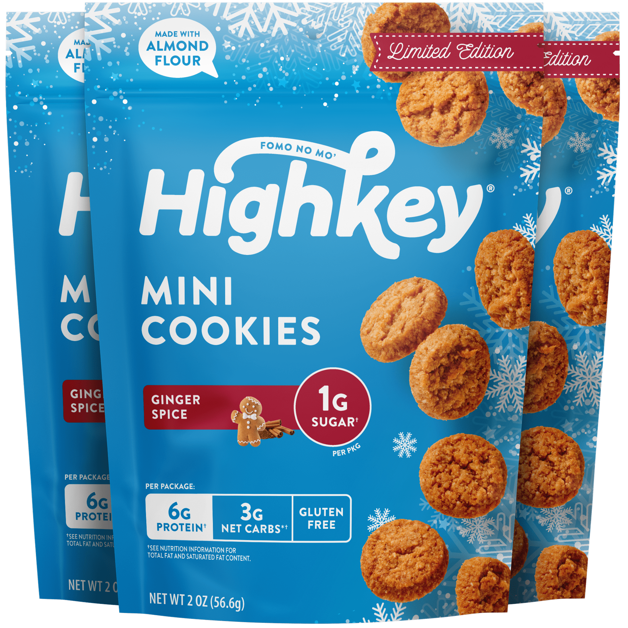 Mini Cookies: Ginger Spice (3 Pack - 2 oz bags)